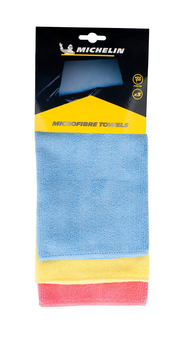 MICHELIN 32491 Microfibre Towels- 3 Pcs,Colours
