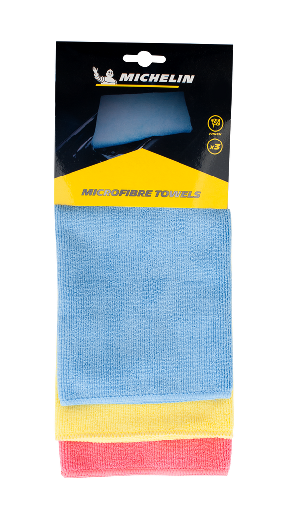 MICHELIN 32491 Microfibre Towels- 3 Pcs,Colours