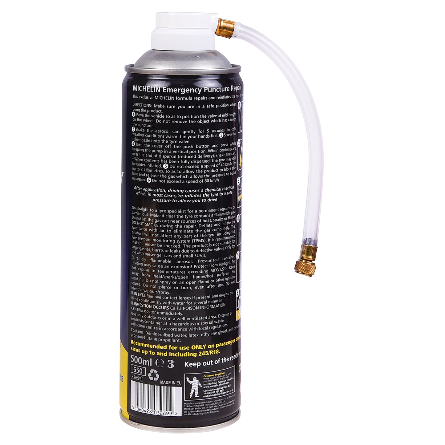 MICHELIN 32699 Emergency Puncture Repair 500ml - Super Tyre Tec