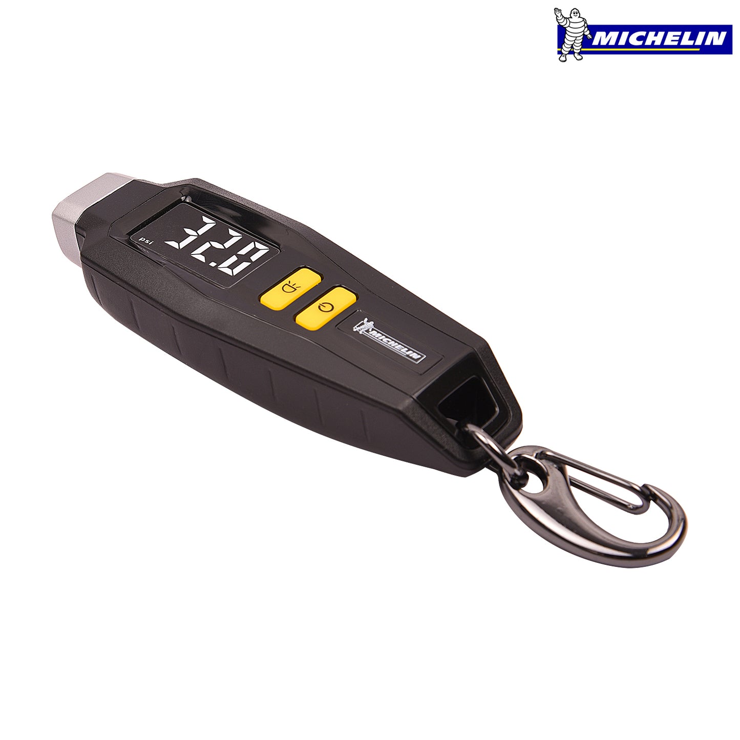 Michelin 12290 Tyre Pressure Gauge with Key Ring (Black) - Super Tyre Tec