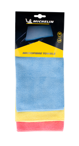 MICHELIN 32491 Microfibre Towels- 3 Pcs,Colours