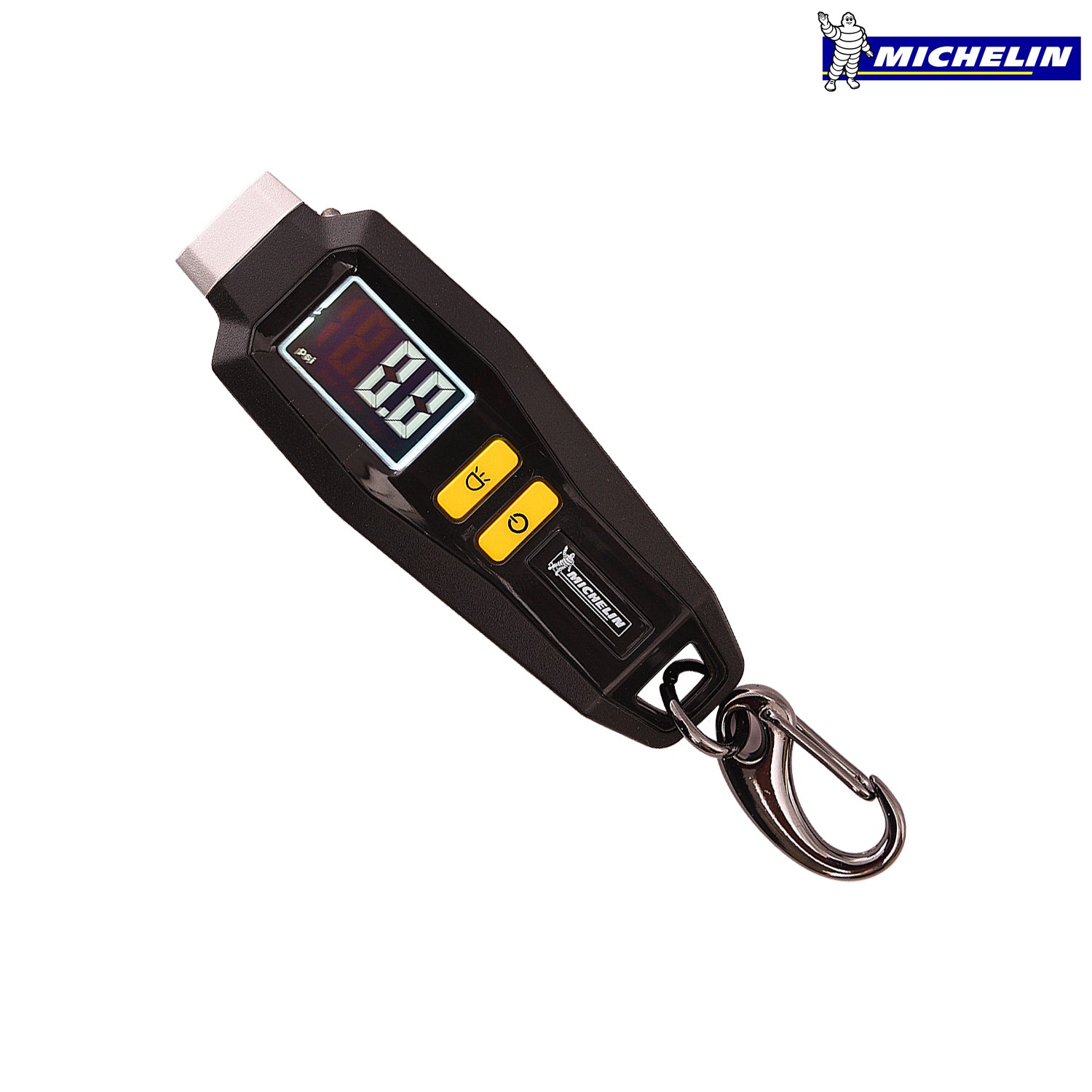 Michelin 12290 Tyre Pressure Gauge with Key Ring (Black) - Super Tyre Tec