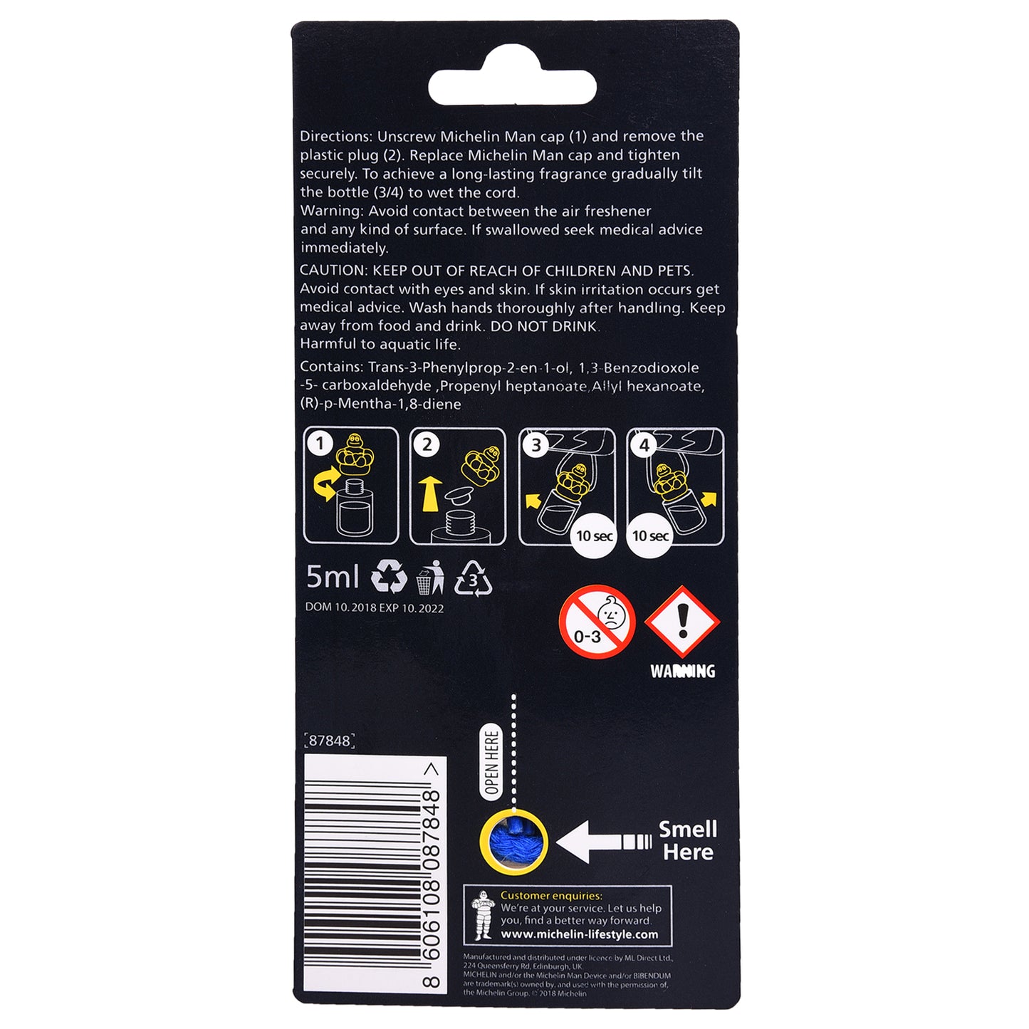 MICHELIN 87800 Organic Can - Air Freshner - Vanilla Fragrance - Super Tyre Tec